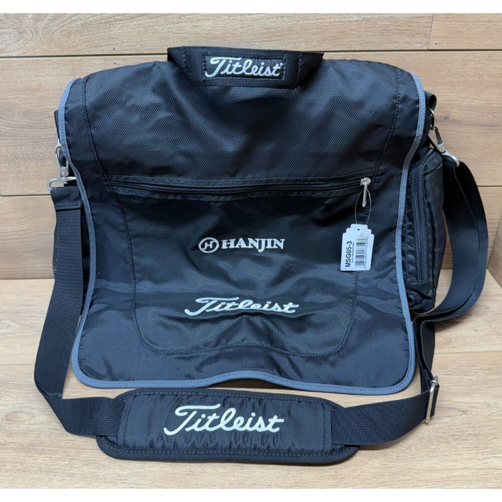 Titleist Messenger Bag NWT Black/Gray Hanjin Logo Golf MSG05-3
